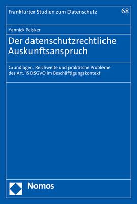 Cover-Bild Der datenschutzrechtliche Auskunftsanspruch