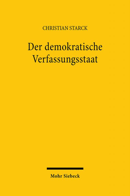 Cover-Bild Der demokratische Verfassungsstaat