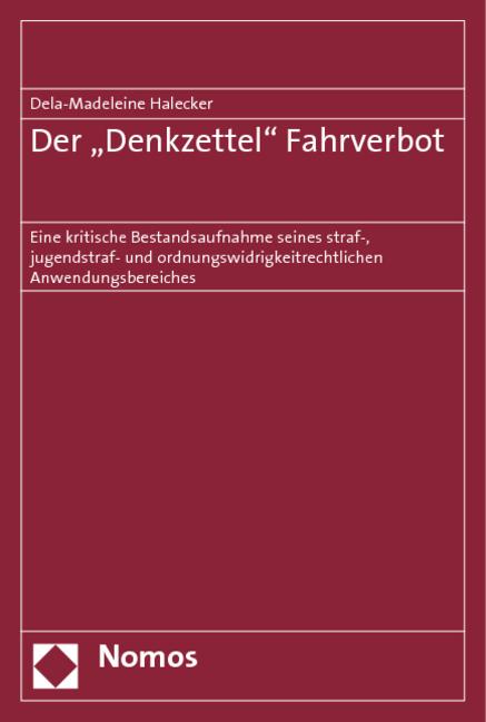 Cover-Bild Der 'Denkzettel' Fahrverbot