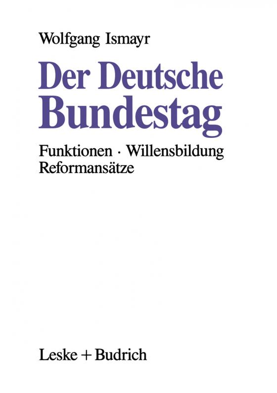 Cover-Bild Der Deutsche Bundestag