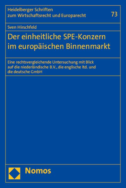 Cover-Bild Der einheitliche SPE-Konzern im europäischen Binnenmarkt
