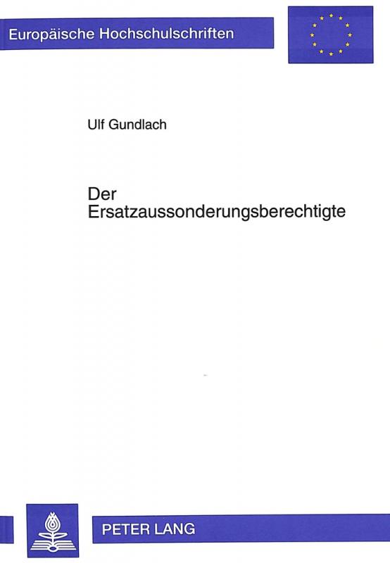 Cover-Bild Der Ersatzaussonderungsberechtigte