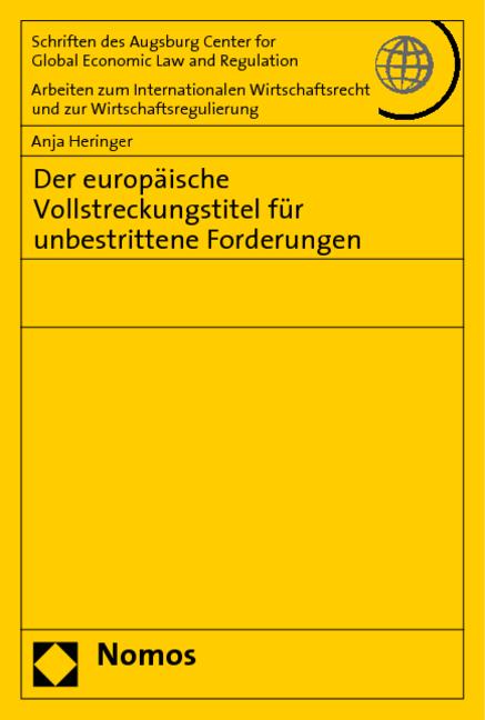 Cover-Bild Der europäische Vollstreckungstitel für unbestrittene Forderungen