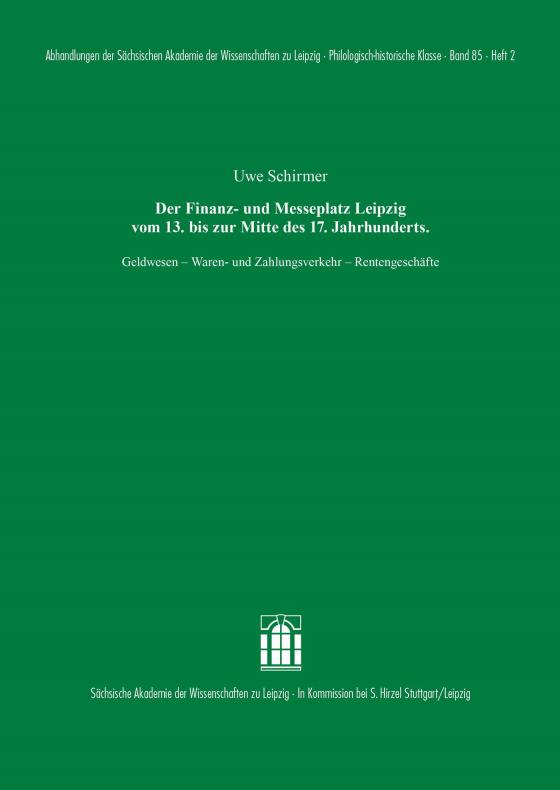 Cover-Bild Der Finanz- und Messeplatz Leipzig vom 13. bis zur Mitte des 17. Jahrhunderts
