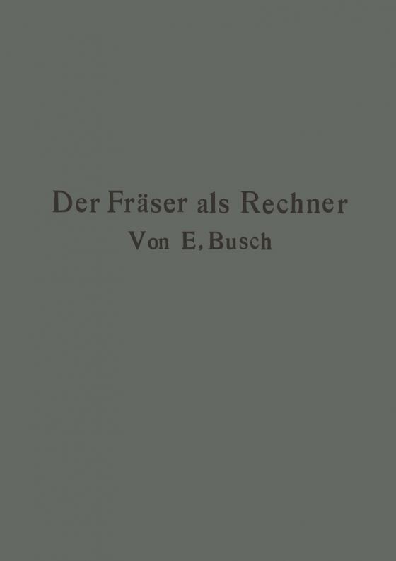 Cover-Bild Der Fräser als Rechner