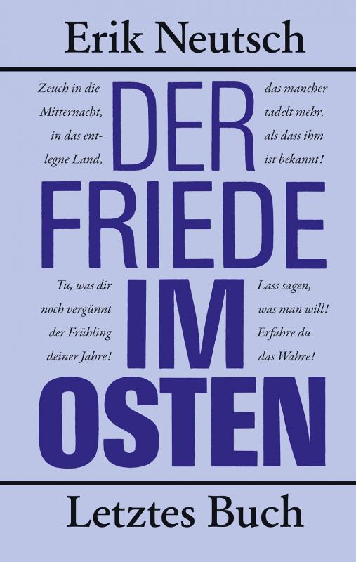 Cover-Bild Der Friede im Osten