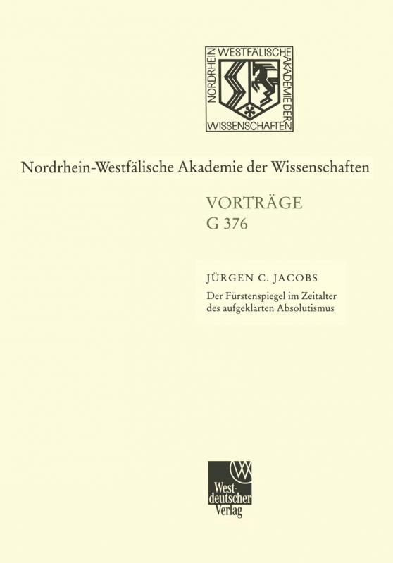 Cover-Bild Der Fürstenspiegel im Zeitalter des aufgeklärten Absolutismus Zu Wielands „Goldenem Spiegel“
