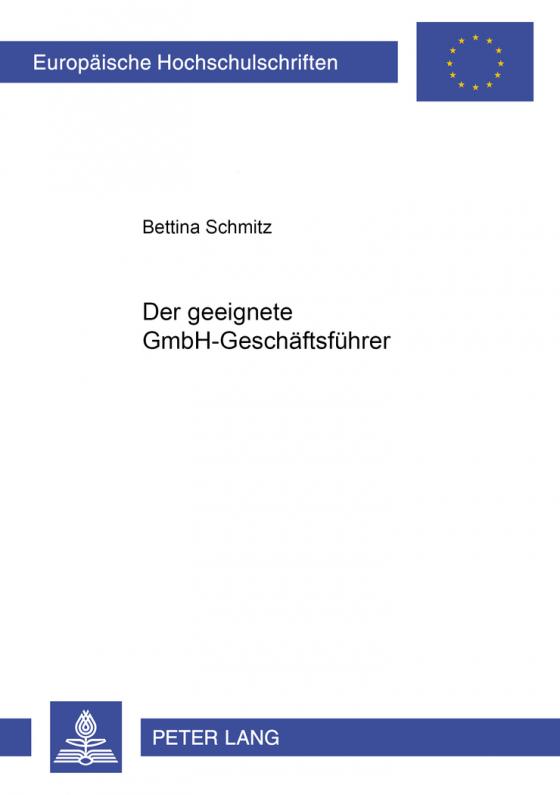 Cover-Bild Der geeignete GmbH-Geschäftsführer