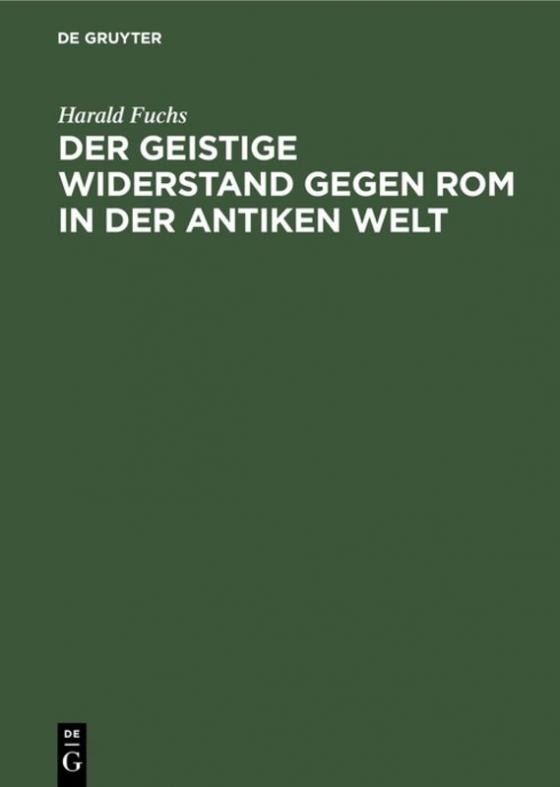 Cover-Bild Der geistige Widerstand gegen Rom in der antiken Welt