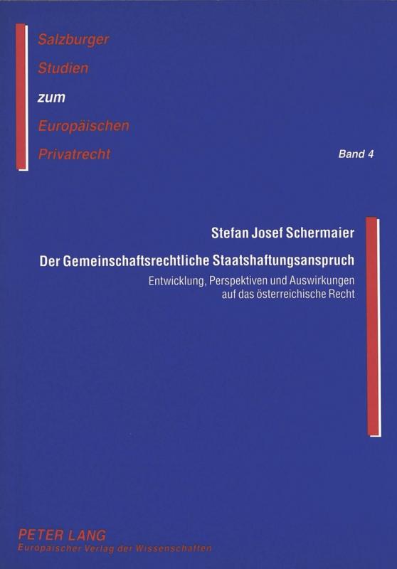 Cover-Bild Der Gemeinschaftsrechtliche Staatshaftungsanspruch