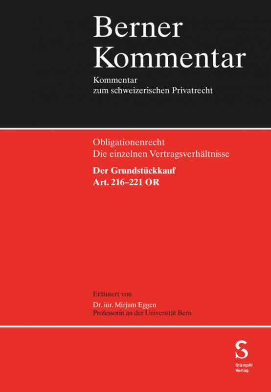 Cover-Bild Der Grundstückkauf, Art. 216-221 OR