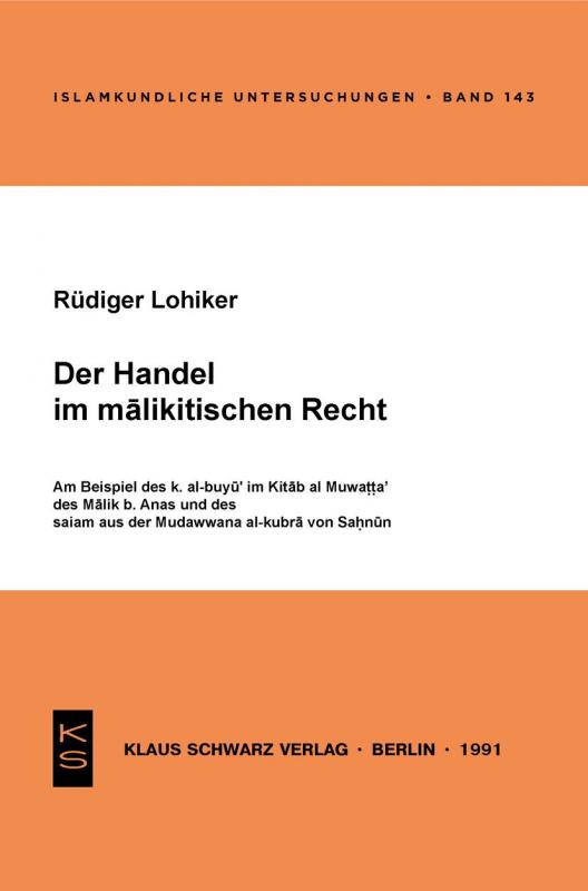 Cover-Bild Der Handel im malikitischen Recht