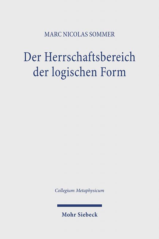 Cover-Bild Der Herrschaftsbereich der logischen Form