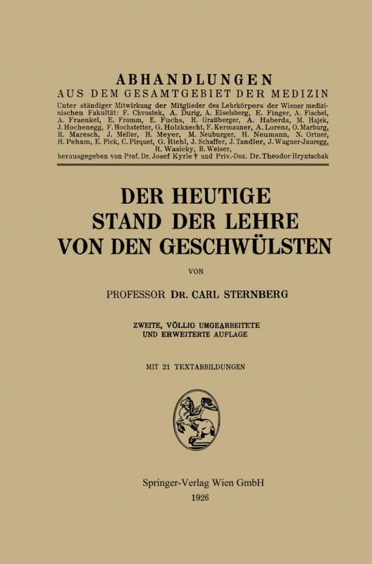 Cover-Bild Der heutige Stand der Lehre von den Geschwülsten