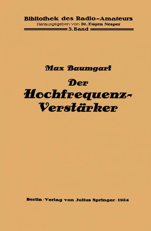 Cover-Bild Der Hochfrequenz -Verstärker