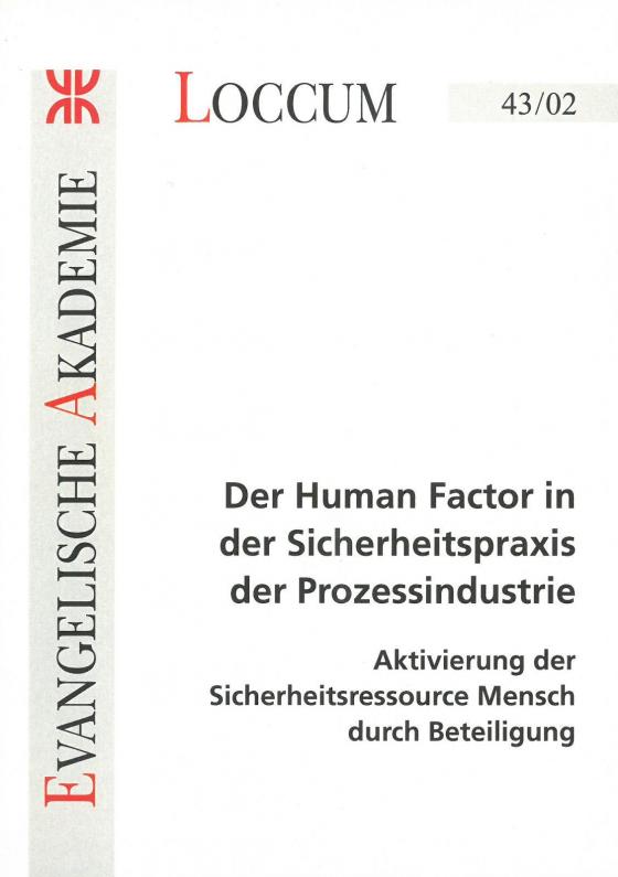 Cover-Bild Der Human Factor in der Sicherheitspraxis der Prozessindustrie