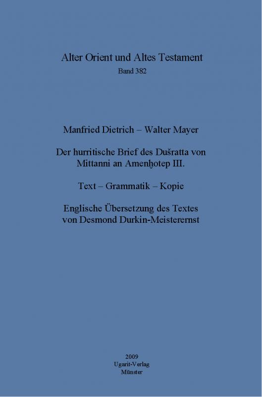 Cover-Bild Der hurritische Brief des Dušratta von Mittanni an AmenHotep III.