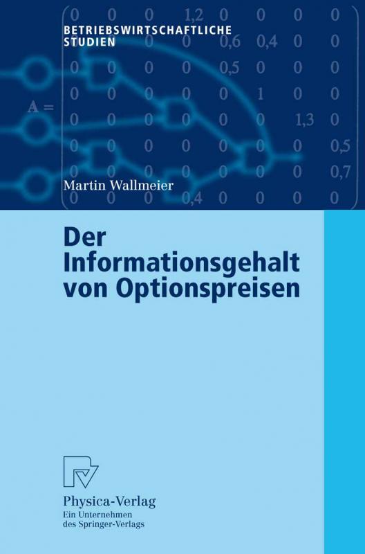 Cover-Bild Der Informationsgehalt von Optionspreisen