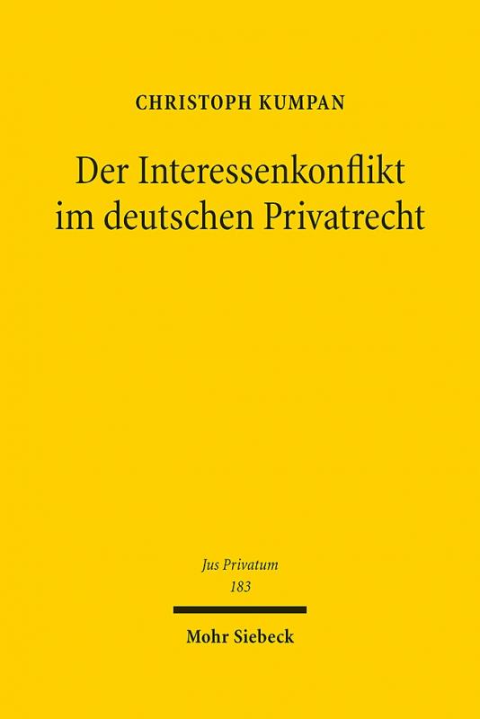 Cover-Bild Der Interessenkonflikt im Deutschen Privatrecht