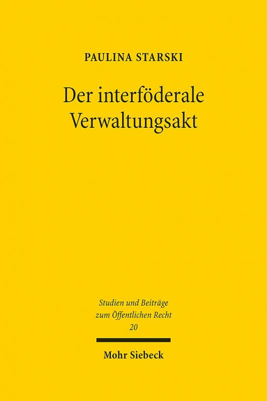 Cover-Bild Der interföderale Verwaltungsakt