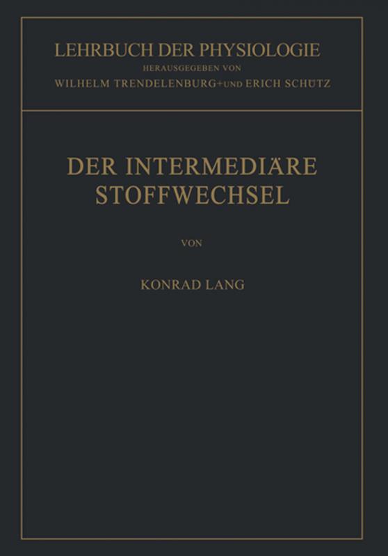 Cover-Bild Der Intermediäre Stoffwechsel