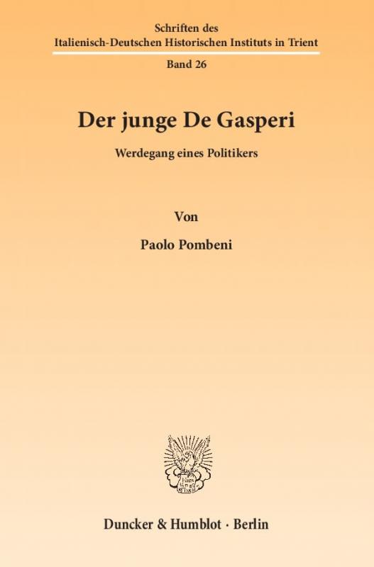 Cover-Bild Der junge De Gasperi.