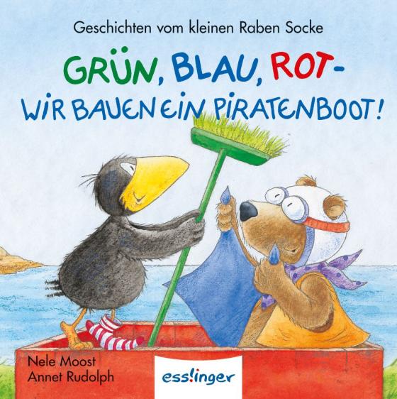 Cover-Bild Der kleine Rabe Socke: Grün, Blau, Rot – Wir bauen ein Piratenboot! – Mini-Ausgabe