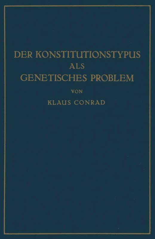 Cover-Bild Der Konstitutionstypus als genetisches Problem