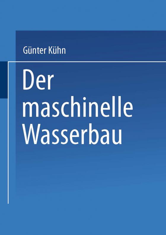 Cover-Bild Der maschinelle Wasserbau