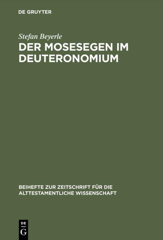 Cover-Bild Der Mosesegen im Deuteronomium