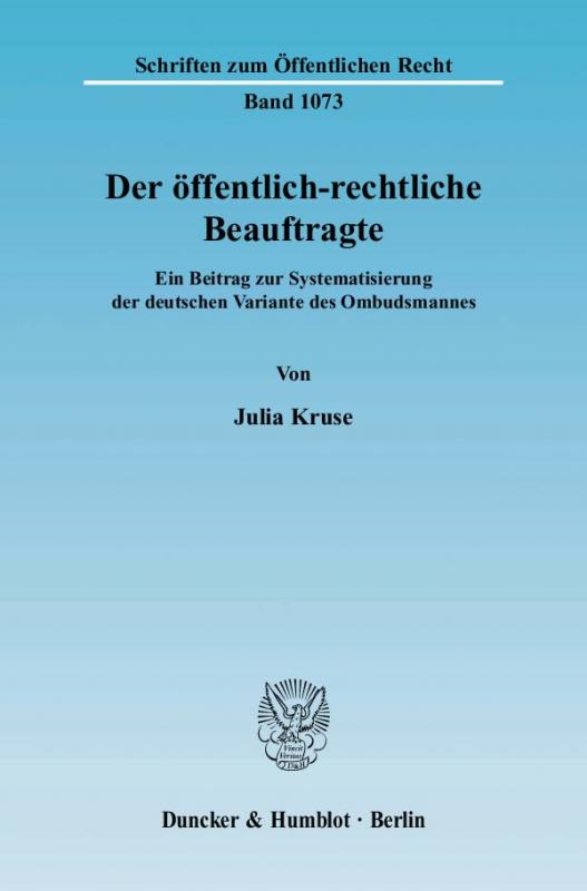 Cover-Bild Der öffentlich-rechtliche Beauftragte.
