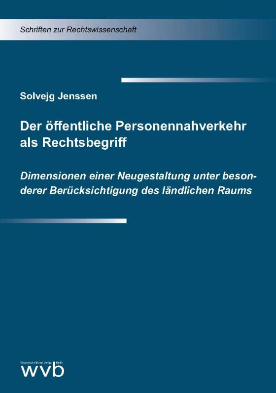 Cover-Bild Der öffentliche Personennahverkehr als Rechtsbegriff