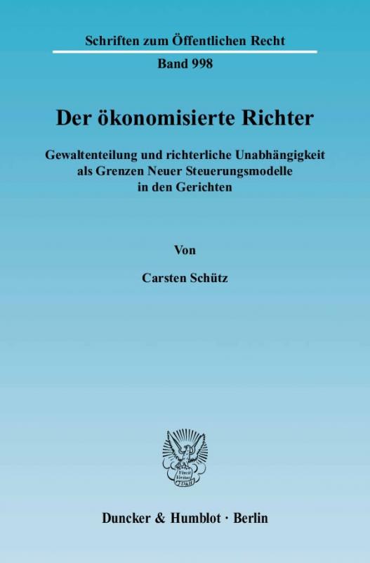 Cover-Bild Der ökonomisierte Richter.