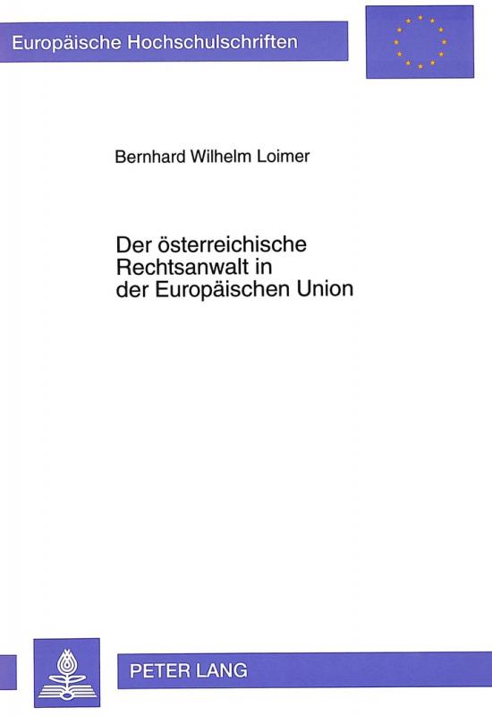 Cover-Bild Der österreichische Rechtsanwalt in der Europäischen Union