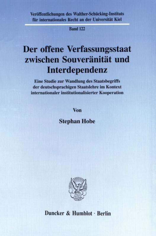 Cover-Bild Der offene Verfassungsstaat zwischen Souveränität und Interdependenz.