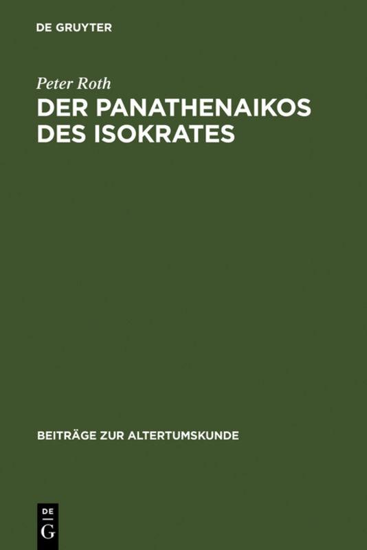 Cover-Bild Der Panathenaikos des Isokrates