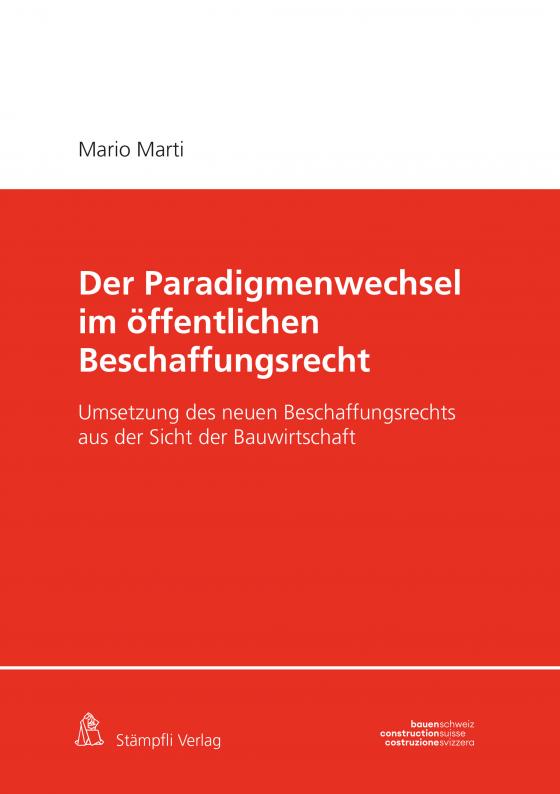 Cover-Bild Der Paradigmenwechsel im öffentlichen Beschaffungsrecht