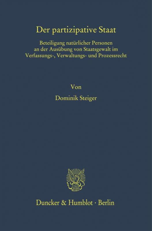 Cover-Bild Der partizipative Staat.