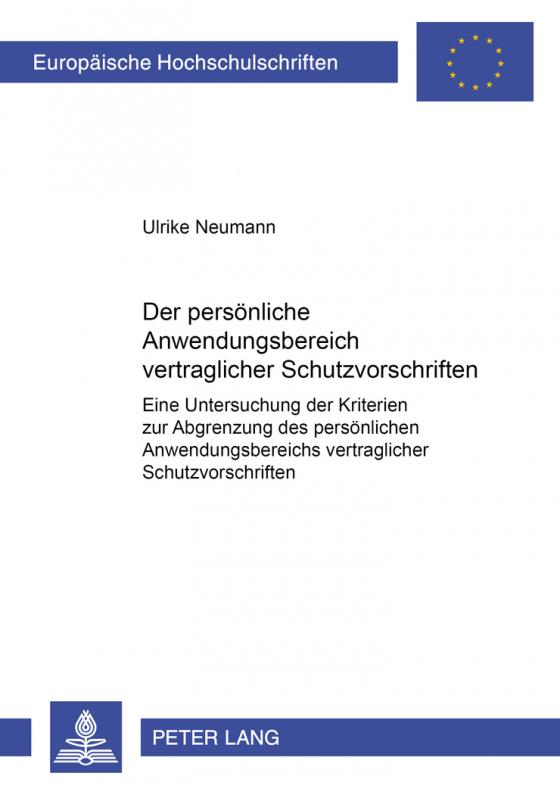 Cover-Bild Der persönliche Anwendungsbereich vertraglicher Schutzvorschriften