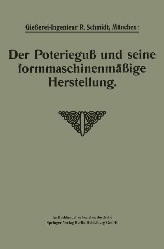 Cover-Bild Der Poterieguß und seine formmaschinenmäßige Herstellung