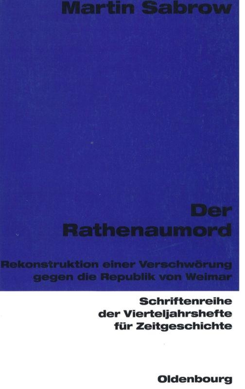 Cover-Bild Der Rathenaumord