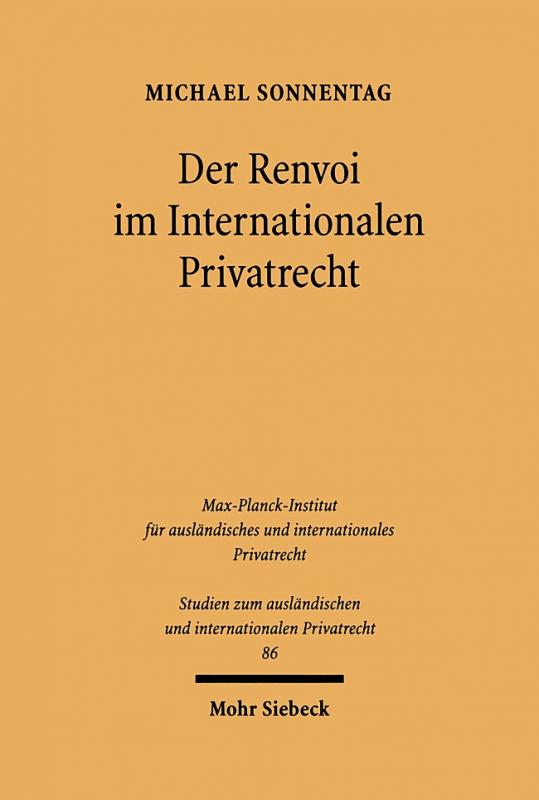 Cover-Bild Der Renvoi im Internationalen Privatrecht