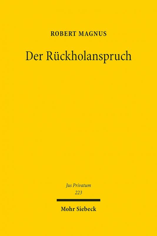 Cover-Bild Der Rückholanspruch