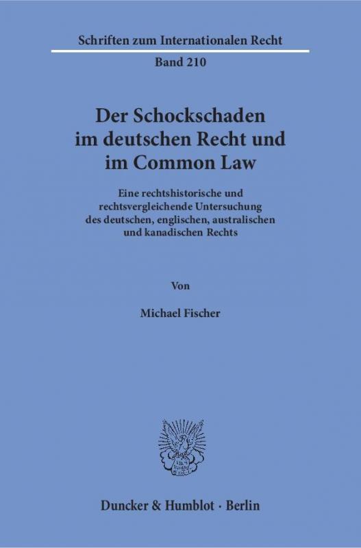 Cover-Bild Der Schockschaden im deutschen Recht und im Common Law.