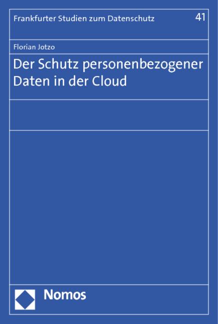 Cover-Bild Der Schutz personenbezogener Daten in der Cloud
