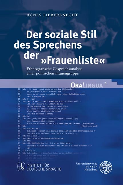 Cover-Bild Der soziale Stil des Sprechens der "Frauenliste"