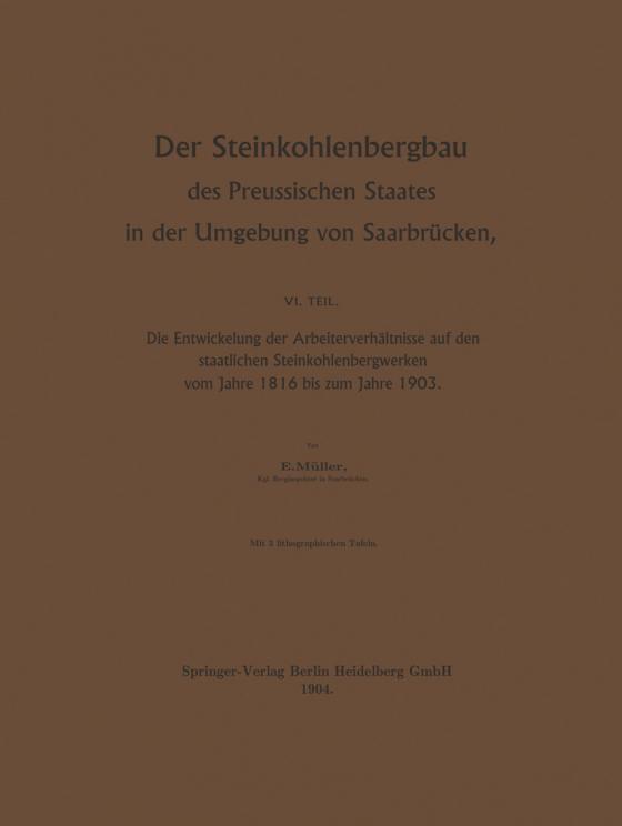 Cover-Bild Der Steinkohlenbergbau des Preussischen Staates in der Umgebung von Saarbrücken