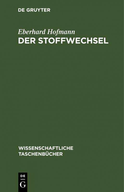 Cover-Bild Der Stoffwechsel