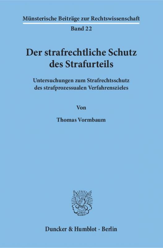 Cover-Bild Der strafrechtliche Schutz des Strafurteils.