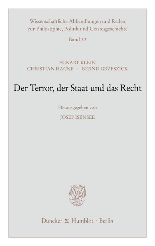 Cover-Bild Der Terror, der Staat und das Recht.